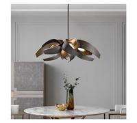 LXYST Fashion Home Decor LED Lights Chandelier Living Room Lamps Restaurant Chandeliers Indoor Lighting(Color:Black,Size:85CM)