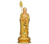 LXYST Feng Shui Table Golden Family Hall Pure Copper Ornament Standing Statue Living Room Worship Buddha Decoration(XXL)