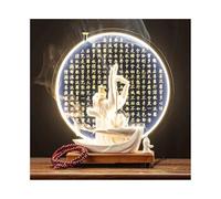 LXYST Feng Shui Table Hand Statue Can be Placed with Incense and Wooden Light Ring Set Ornament Buddha Decoration