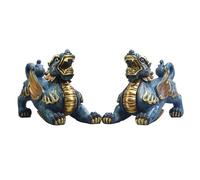 LXYST Feng Shui Table Statue 1 Pair of Ornaments Home Wine Cabinet Entrance Decorations Copper Living Room Office Desktop Crafts Buddha Decoration