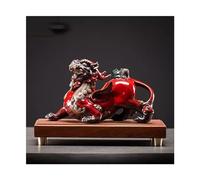 LXYST Feng Shui Table Statue Chinese Fortune Ornaments Home Ceramic Living Room Entrance Desk Gift Buddha Decoration (Color Right, Size : with Base)