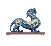 LXYST Feng Shui Table Statue Creative Colorful Copper Beast Ornaments Home Desktop Decorations Living Room Entrance Office Crafts Buddha Decoration (Color Left, Size : L)