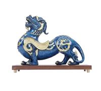 LXYST Feng Shui Table Statue Creative Colorful Copper Beast Ornaments Home Desktop Decorations Living Room Entrance Office Crafts Buddha Decoration (Color Right, Size : L)