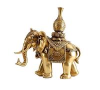 LXYST Feng Shui Table Statue Creative Desktop Exquisite Bronze Elephant Sculpture Lucky Fengshui Ornaments Buddha Decoration (Size 1)