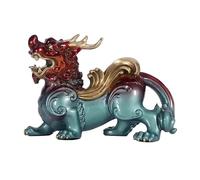 LXYST Feng Shui Table Statue Deluxe Copper Attract Wealth Creative Ornaments Chinese Home Tea Room Study Desktop Decorations Buddha Decoration (Color Right, Size : L)