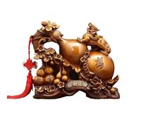 LXYST Feng Shui Table Statue Exquisite Fortune Gourd Ornament Home Entrance TV Cabinet Decorative Crafts Housewarming Opening Gift Buddha Decoration (Size : L)