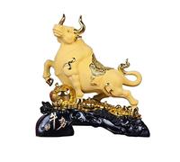 LXYST Feng Shui Table Statue High-Grade Fortune Ornaments Ox Sculptures Indoor Tabletop Decorations Resin Crafts Birthday Gifts Buddha Decoration (Size : CH)