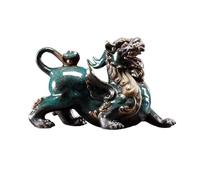 LXYST Feng Shui Table Statue Home Ceramic Living Room Entrance Decorations Chinese Fortune Ornaments Desk Wine Cooler Buddha Decoration (Color Left, Size : Without Base)