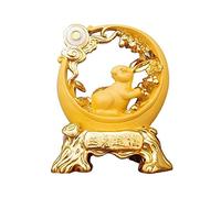 LXYST Feng Shui Table Statue Lucky for The Chinese Home Handicrafts Resin Rabbit Ornaments That Bring Wealth and Good Luck Buddha Decoration