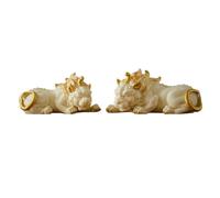 LXYST Feng Shui Table Statue Pair of Chinese Fortune Ceramic Ornaments Living Room Entrance Office Counter Business Housewarming Gift Buddha Decoration (Color : B)