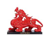 LXYST Feng Shui Table Statue Red Ornament Ceramic Crafts Office Retro Decorations Opening Housewarming Gift Collection Buddha Decoration (Size : M)
