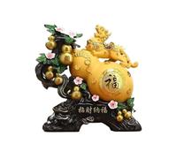 LXYST Feng Shui Table Statue Retro Resin Crafts Attract and Good Fortune Gourd Ornaments Family Gathering Wealth Housewarming Opening Gift Buddha Decoration (Size : M)