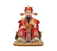 LXYST Feng Shui Table Statue The God of Wealth Worships Gods at Home to Make Money White Marble Wenshen Office Decorations Buddha Decoration(XL)
