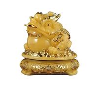 LXYST Feng Shui Table Statue Three-Legged Toads Attract Wealth Ornaments Lucky Geomancy Sculpture Home Handicrafts Gifts Buddha Decoration (Size : L)