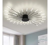 LXYST Fireworks Chandelier Ceiling Light for Living Room Bedroom and Restaurant Black28 Heads