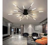 LXYST Fireworks Chandelier Ceiling Light for Living Room Bedroom Restaurant Black 12 Heads