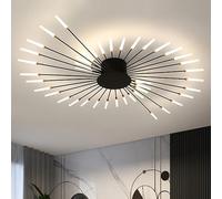 LXYST Fireworks Chandelier Ceiling Light for Living Room Bedroom Restaurant Black42 Heads