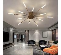 LXYST Fireworks Chandelier Ceiling Light for Living Room Bedroom Restaurant Gold 12 Heads