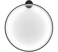 LXYST Fixtures Mid-Century Circle Lamp Round Indoor Sconces Ring Wall Mounted Lighting Fixture,Hanging Light Fixture,Black White Light-100CM