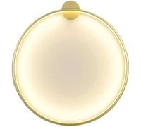 LXYST Fixtures Mid-Century Circle Lamp Round Indoor Sconces Ring Wall Mounted Lighting Fixture,Hanging Light Fixture,Gold Tri Color Light-60CM