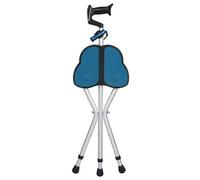 LXYST Folding Portable Highly Adjustable Thick Aluminum Crutch Chair Three-Legged Butterfly Seat Cane Stool Unisex As Gift Beautiful Scenery