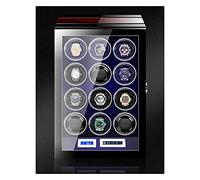LXYST for 12 Watches Fingerprint Lock Touch Screen Remote Control Anti-Magnetic Ultra-Quiet Shaker LED Light Watch Winder