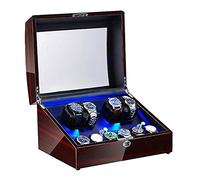 LXYST for Automatic Watches LED Illumination Quiet Motor Flexible Pillow Power Supply Rotation Modes (Brown 2+3) Watch Winder