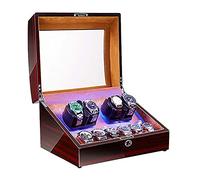 LXYST for Automatic Watches LED Illumination Quiet Motor Flexible Pillow Power Supply Rotation Modes (Brown 2+3) Watch Winder