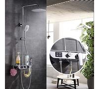 LXYST Four Gear Set Copper Faucet Big Top Spray Automatic Decontamination Safety Anti-Hot Shower System Water Supply