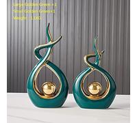 LXYST Furnishing Crafts Feng Shui Ornaments Figurines for Interior Desk Ceramics Decoration Accessories Statue Living Room Sculpture (Color : Plum)