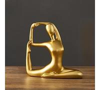 LXYST Furnishing Crafts Gymnastics Gift Yoga Resin Ornaments Christmas Decoration Office Desk Decorative Living Room Sculpture (Type : A)