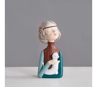 LXYST Furnishing Crafts Home Decor Figurines For Interior Desk Decoration Accessories Statue Girl Ornaments Living Room Sculpture Color Girl-B