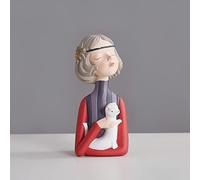 LXYST Furnishing Crafts Home Decor Figurines For Interior Desk Decoration Accessories Statue Girl Ornaments Living Room Sculpture Color Girl-R