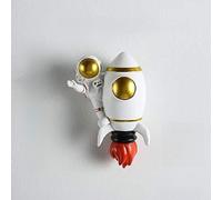 LXYST Furnishing Crafts Home Figurines Desk Decoration Astronaut Ornament Flat Back Resin Miniature Living Room Sculpture (Type : Red)