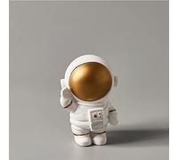 LXYST Furnishing Crafts Home Figurines Desk Decoration Astronaut Ornament Flat Back Resin Miniature Living Room Sculpture (Type : Dark Gray)