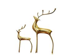LXYST Furnishing Crafts Moose Luxury Home Decorative Animal Figurines Christmas New Year Desk Decoration Feng Shui Ornament Living Room Sculpture (Type : C3)