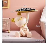 LXYST Furnishing Crafts Tray Home Decoration Animal Figurines Resin Desktop Key Storage TV Cabinet Porch Decor Ornament Living Room Sculpture (Color : A-height18.6cm)