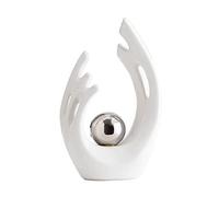 LXYST Furnishing Creative Black and White Ceramic Crafts Ornaments Study Office Desk Abstract Small Statue Home Decor Living Room Sculpture (Type : B)