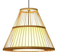 LXYST Geometric Hanging Lights Conical Birdcage Pendant Lamp Natural Material Domed Chandelier Lamps, Chandelier(11.8in*11.8in)