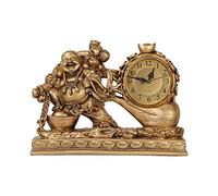 LXYST God of Ornament Table Home Living Room Desktop Pendulum Retro Meaning Wealth Desk Clock (Color : B)