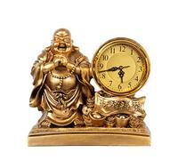 LXYST God of Ornament Table Home Living Room Desktop Pendulum Retro Meaning Wealth Desk Clock (Color 1)