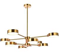 LXYST Gold Brass Pendant Chandelier Adjustable Height Led Ceiling Lights for Bedroom Hallway Closet Entryway Stairs-Tricolor Light 8t Home Decor Lamp