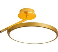 LXYST Gold Finish LED Flush Mount Semi-recessed Light 3 Color Temperatures Dimmable Ceiling Lamp, Chandelier(Gold)