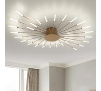 LXYST Gold Fireworks Chandelier Ceiling Light for Living Room Bedroom Restaurant 28 Heads