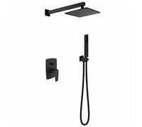 LXYST Hand Held Built-in Bathroom Matte Black Set (Bath Faucet Type : In-Wall Shower Faucets)