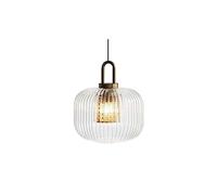 LXYST Handmade Industrial Pendant Light Clear Glass Globe Chandelier for Home Decor and