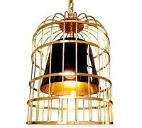 LXYST Hanging Light Fixture Fashion Restaurant Wrought Iron Bird Cage Lamp Chandelier - Retro Industrial Wind Pendant Luminaire,for Living Room