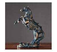 LXYST Home Décor Desktop Lucky Horse Sculpture Ornaments Chinese Antique Resin Animal Statue Decoration Living Room Study Desk Ornament Art Decorative