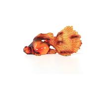 LXYST Home Décor Simulation Color Goldfish Statue Decor Ornaments Desktop Resin Animal Sculpture Ornament Living Room TV Cabinet Decoration Art Decorative (Size : A)