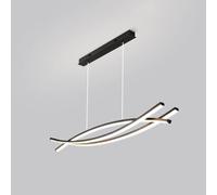 LXYST Home Led Dimmable Chandelier Metal Strip Pendent Lamp Interior Dining Table Kitchen Adjustable Ceiling Hanging Light,Chandeliers/One Color/120Cm